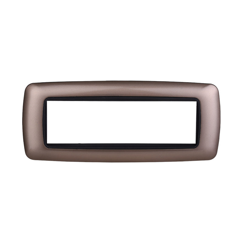 ETTROIT Placca Plastica Bombata Serie Space 7P Colore Bronzo Compatibile Con Bticino Living Light