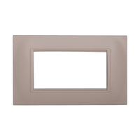 ETTROIT Placca Plastica Quadrata Serie Space 4P Colore Sabbia Compatibile Con Bticino Living Light