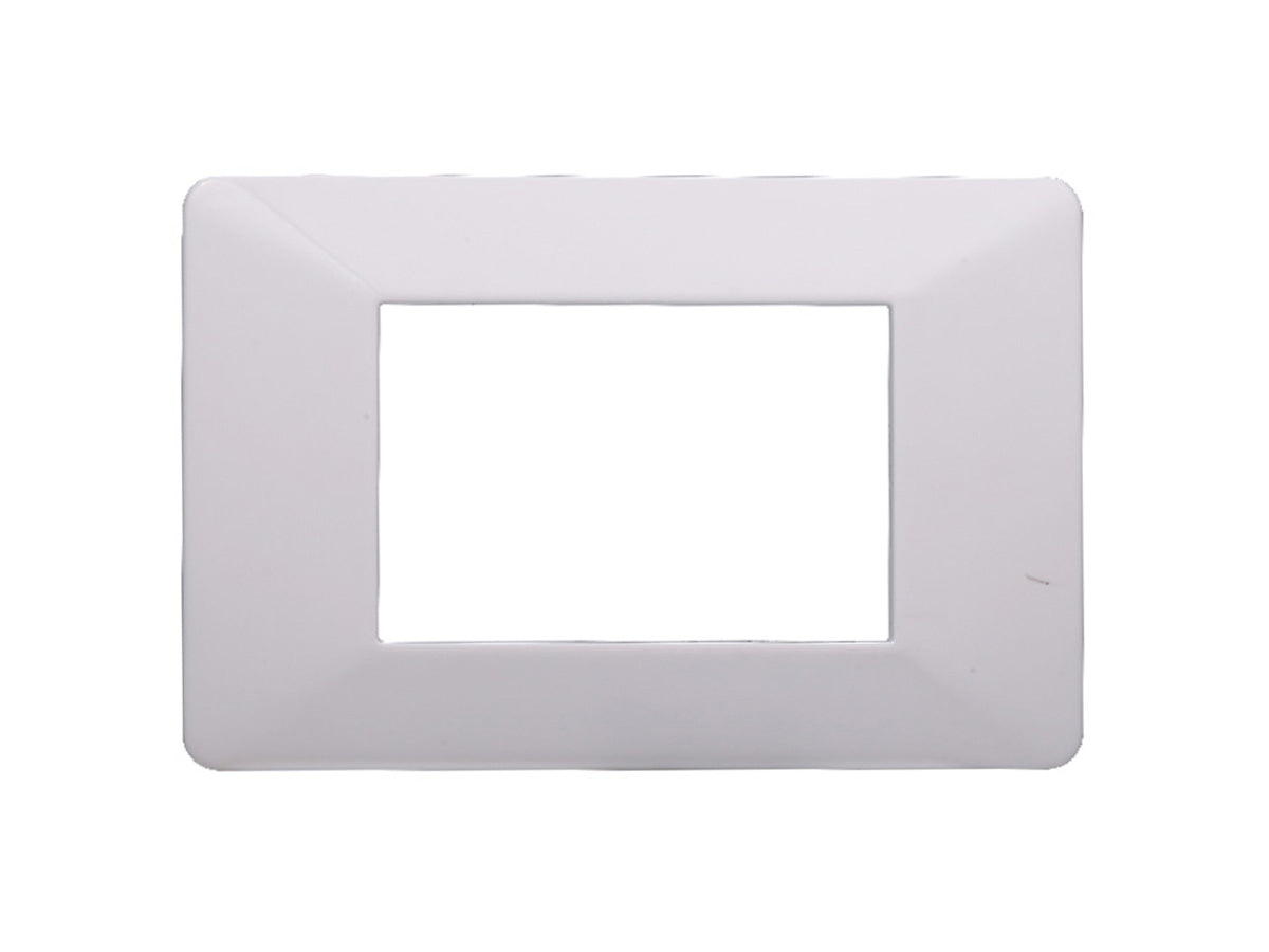 ETTROIT Placca Plastica Serie Starlight 3P Colore Bianco Compatibile Con Vimar Plana