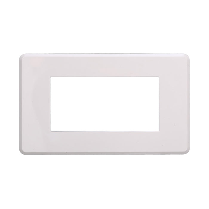 ETTROIT Placca Slim Sottile 4P Serie Moon Colore Bianco Compatibile Con Bticino Axolute Air