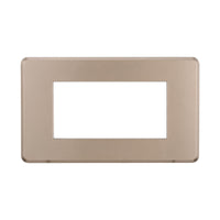 ETTROIT Placca Slim Sottile 4P Serie Moon Colore Bronzo Compatibile Con Bticino Axolute Air