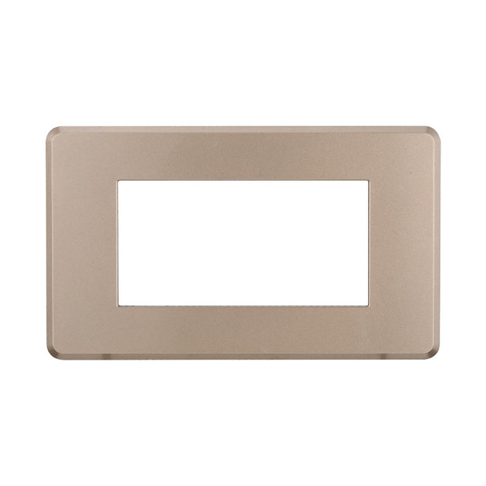 ETTROIT Placca Slim Sottile 4P Serie Moon Colore Bronzo Compatibile Con Bticino Axolute Air