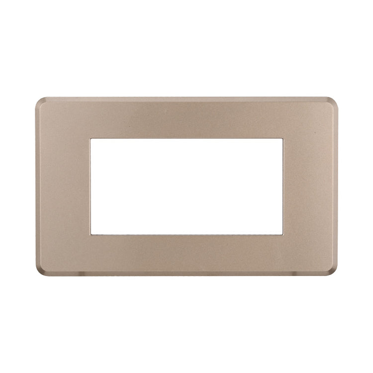 ETTROIT Placca Slim Sottile 4P Serie Moon Colore Bronzo Compatibile Con Bticino Axolute Air