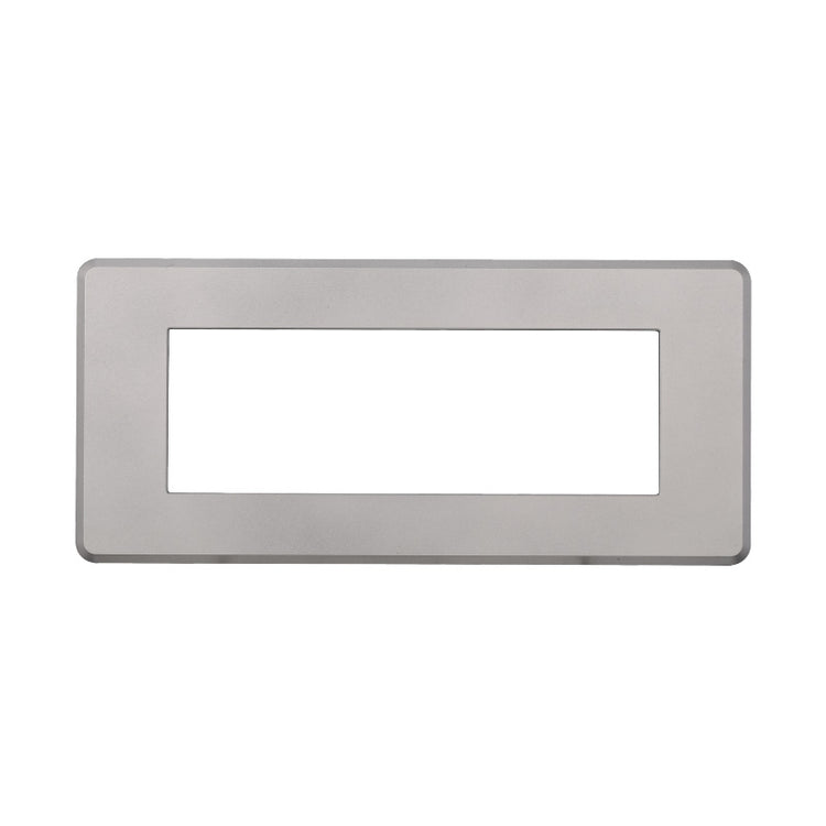 ETTROIT Placca Slim Sottile 6P Serie Moon Colore Silver Compatibile Con Bticino Axolute Air