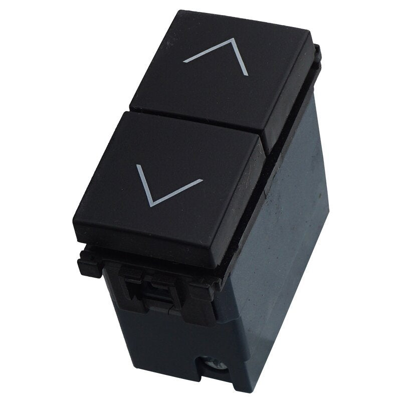 ETTROIT Pulsante Saliscendi Commutatore 2P 10A Tapparelle Colore Nero Compatibile Con Vimar Arke