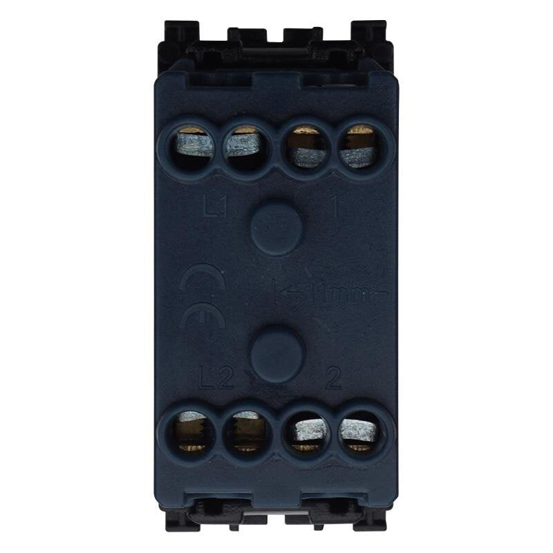 ETTROIT Pulsante Interbloccato Doppio Saliscendi 1P+1P 10A Colore Nero Compatibile Con Vimar Arke