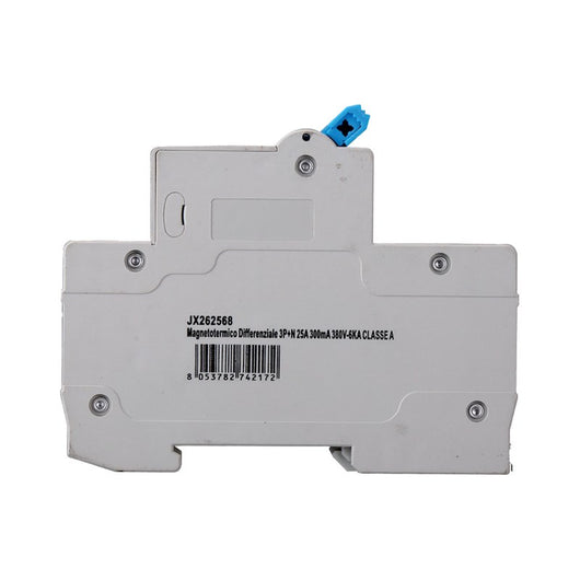 ETTROIT RCBO Interruttore Magnetotermico Differenziale Tipo A Curva C 3P+N 4M 6000A 300mA C25A AC 400V IP20 IEC61009-1