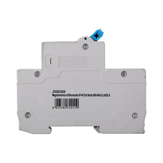 ETTROIT RCBO Interruttore Magnetotermico Differenziale Tipo A Curva C 3P+N 4M 6000A 30mA C32A AC 400V IP20 IEC61009-1