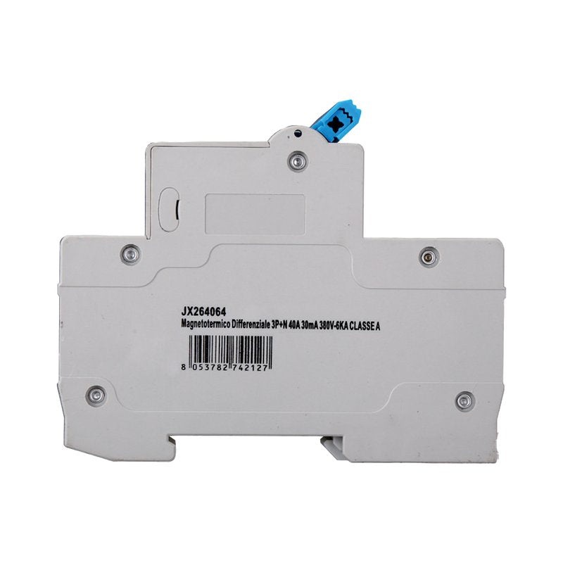 ETTROIT RCBO Interruttore Magnetotermico Differenziale Tipo A Curva C 3P+N 4M 6000A 30mA C40A AC 400V IP20 IEC61009-1