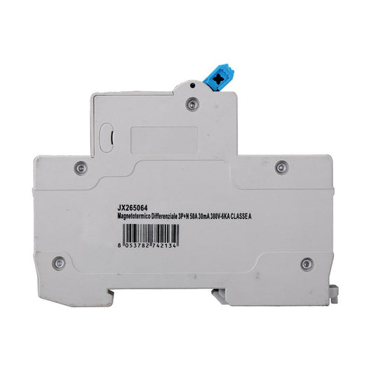 ETTROIT RCBO Interruttore Magnetotermico Differenziale Tipo A Curva C 3P+N 4M 6000A 30mA C50A AC 400V IP20 IEC61009-1