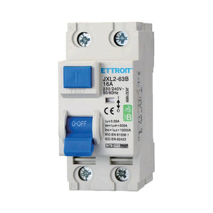 ETTROIT RCCB Interruttore Differenziale Puro Tipo B 1P+N 2M 10000A 30mA 16A AC 230V IP20 IEC61008-1 / IEC62423