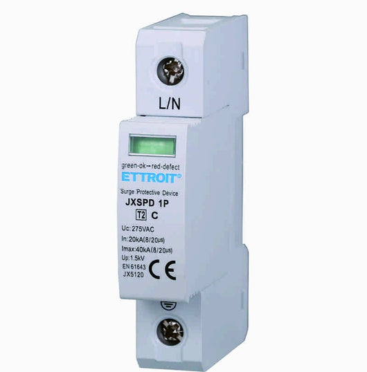 ETTROIT Scaricatore Di Sovratensione 220V T2 1P 275V 20KA Occupa 1 Modulo DIN