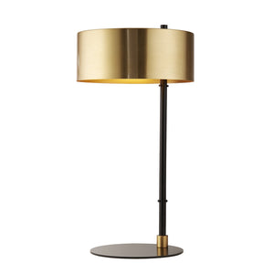 Lampada Da Scrivania Contemporanea Knox Acciaio Nero Oro 1 Luce E14