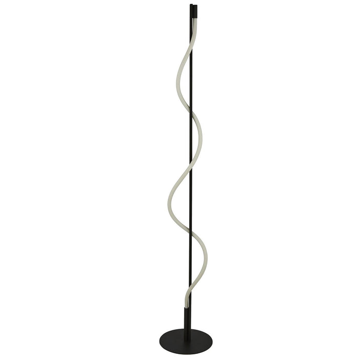 Lampada Da Scrivania Serpente Acciaio Bianco Policarbonato Nero Led 8W 2700K