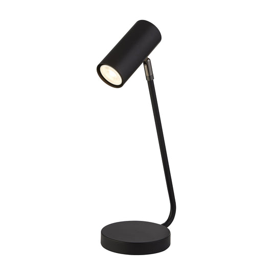 Lampada Da Scrivania Industrial-Nordico Elegante Acciaio Nero 1 Luce Gu10