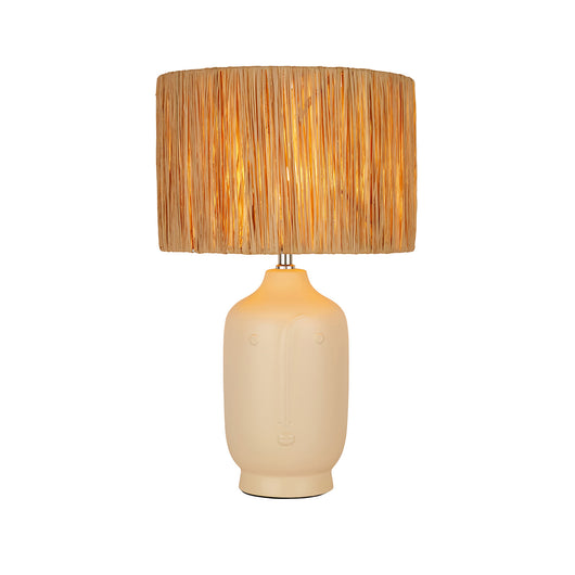 Lampada Da Scrivania Contemporanea Divine Ceramica Bianca Legno 1 Luce E27