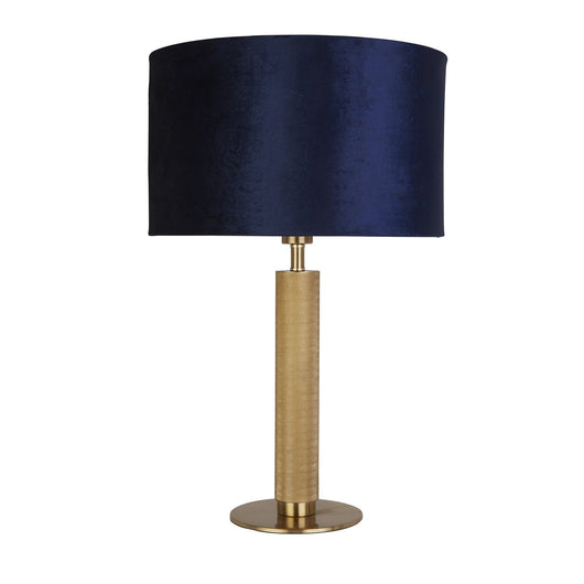 Lampada Da Scrivania Contemporanea Londra Acciaio Ottone Velluto Blu 1 Luce E27