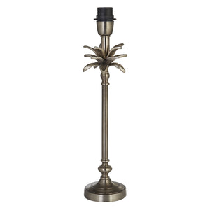 Lampada Da Scrivania Classico Palma Ottone Cromo Senza Paralume 1 Luce E27