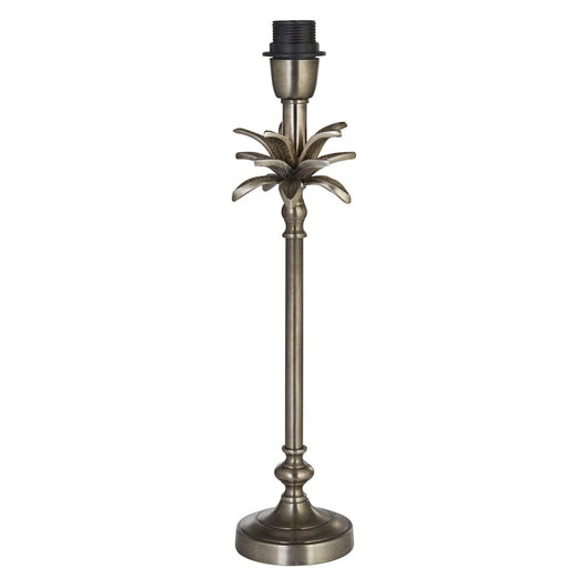 Lampada Da Scrivania Classico Palma Ottone Cromo Senza Paralume 1 Luce E27