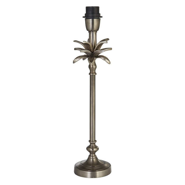 Lampada Da Scrivania Classico Palma Ottone Cromo Senza Paralume 1 Luce E27