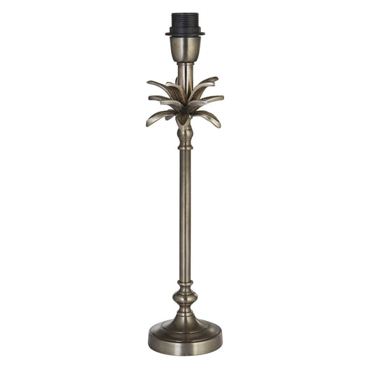 Lampada Da Scrivania Classico Palma Ottone Cromo Senza Paralume 1 Luce E27