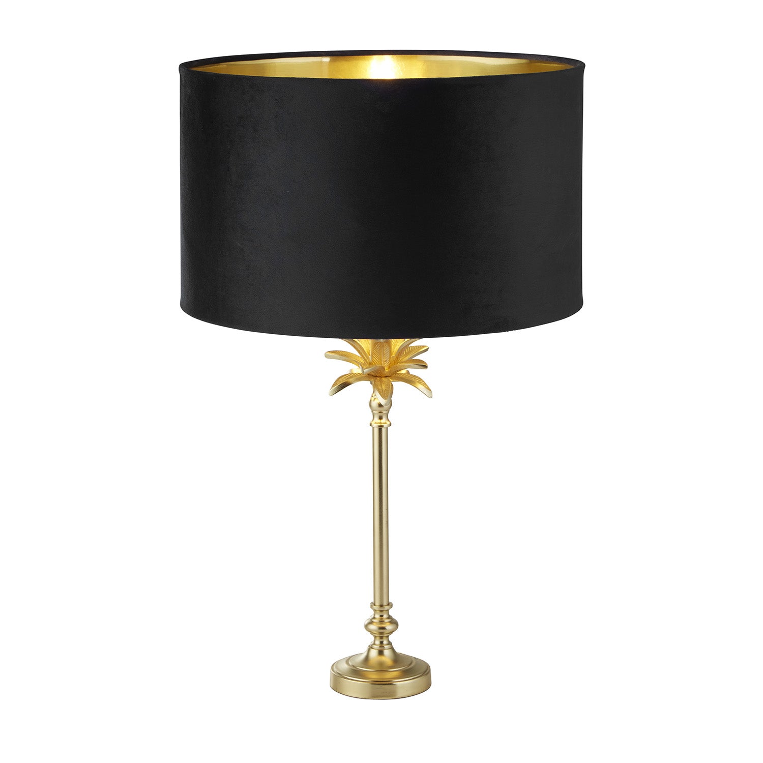 Lampada Da Scrivania Contemporanea Palma Metallo Ottone E Nero 1 Luce E27