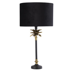 Lampada Da Scrivania Contemporanea Palma Metallo Ottone E Nero 1 Luce E27