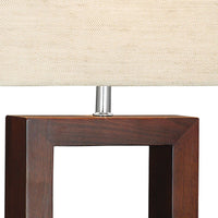 Lampada Da Scrivania Contemporanea Calven Legno Marrone 1 Luce E27