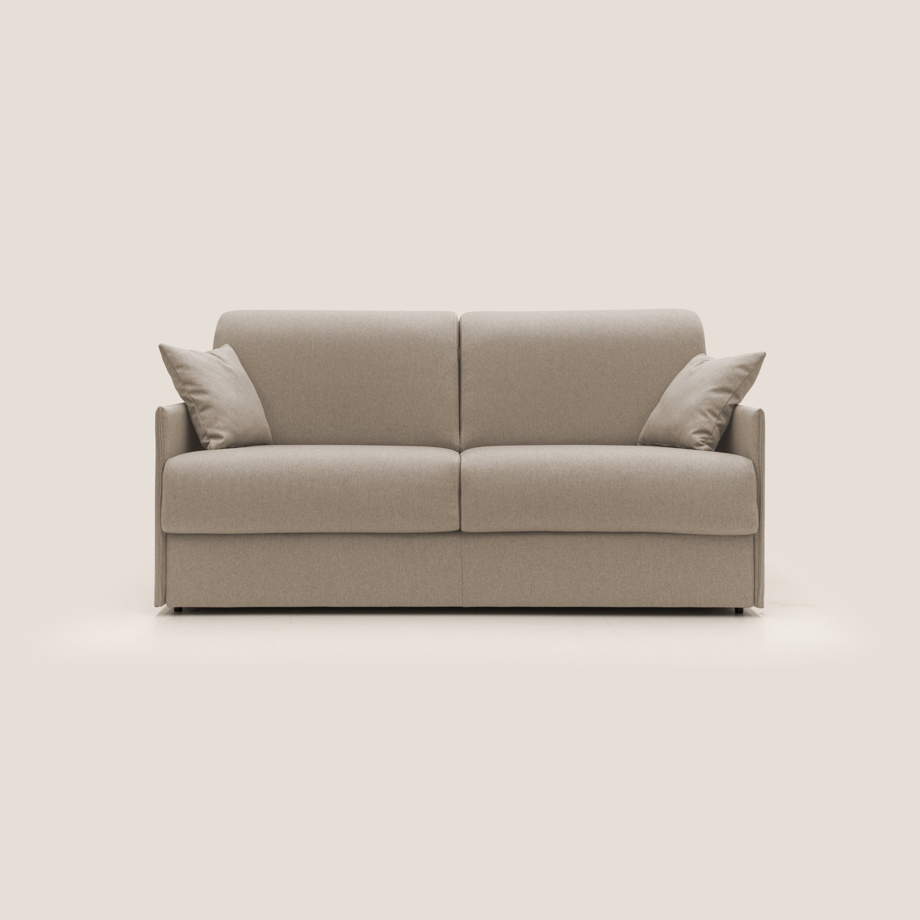 Divano Letto 3 Posti 189x96x96 cm in Tessuto Beige