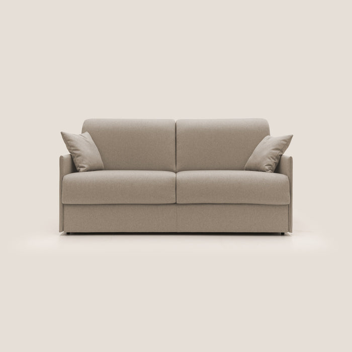 Divano Letto 3 Posti 189x96x96 cm in Tessuto Beige