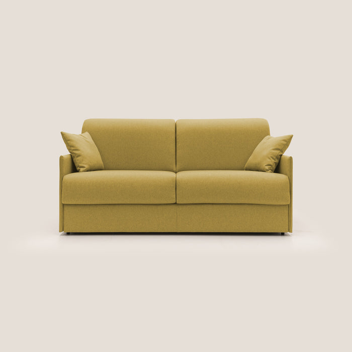 Divano Letto 2 Posti 169x90x96 cm in Tessuto Giallo