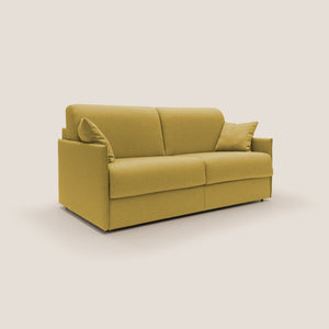 Divano Letto 2 Posti 169x90x96 cm in Tessuto Giallo