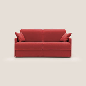 Divano Letto 2 Posti 169x90x96 cm in Tessuto Rosso