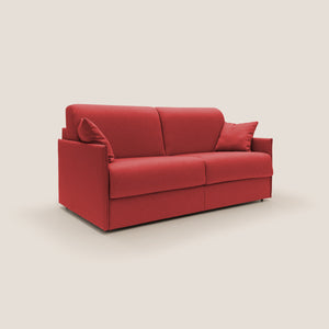 Divano Letto 2 Posti 169x90x96 cm in Tessuto Rosso