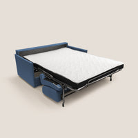 Divano Letto 2 Posti 169x90x96 cm in Tessuto Blu