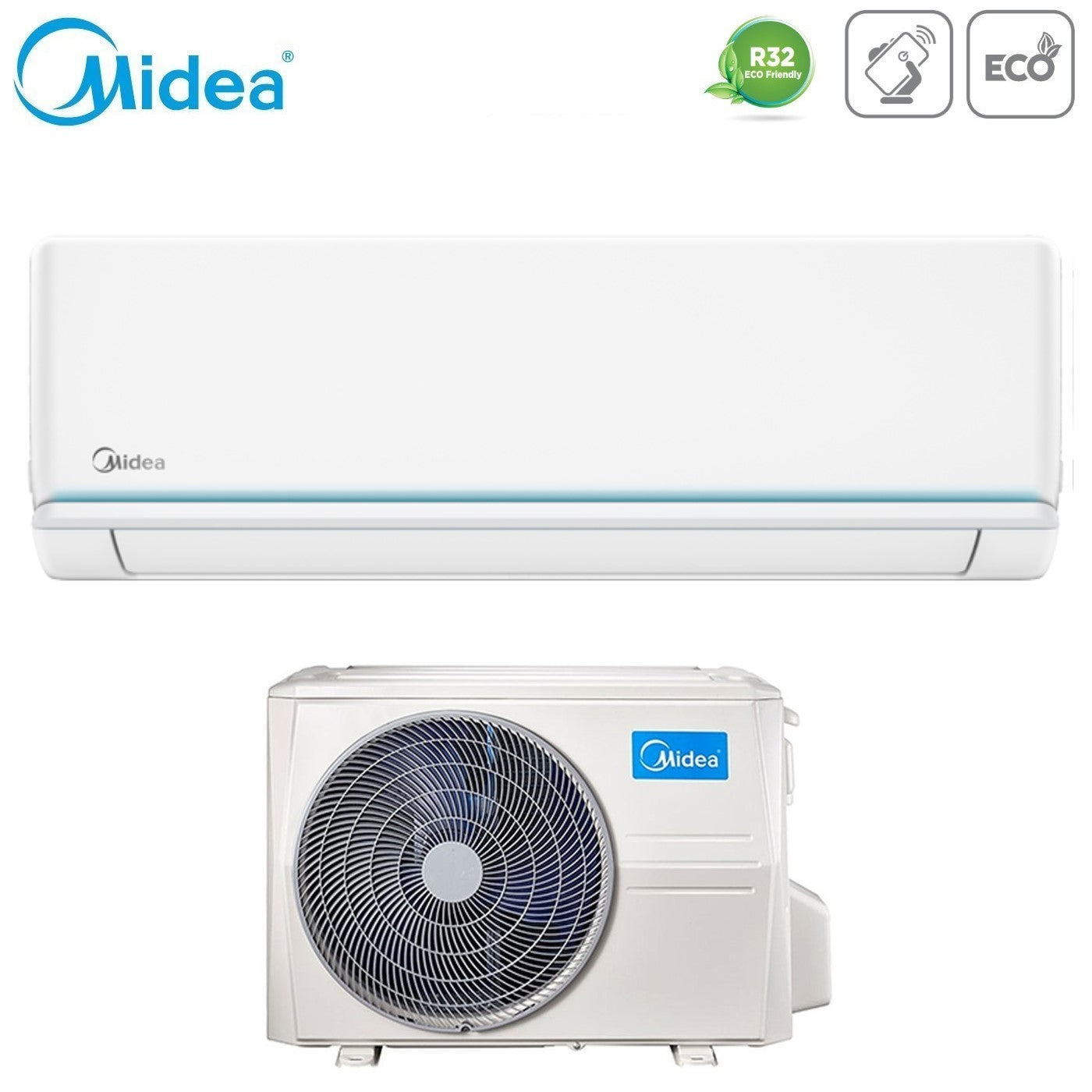 Climatizzatore Condizionatore Midea Inverter serie EVOLUTION 24000 Btu MSAGXDU-24HRFN8 R-32 Wi-Fi Optional Classe A++/A+