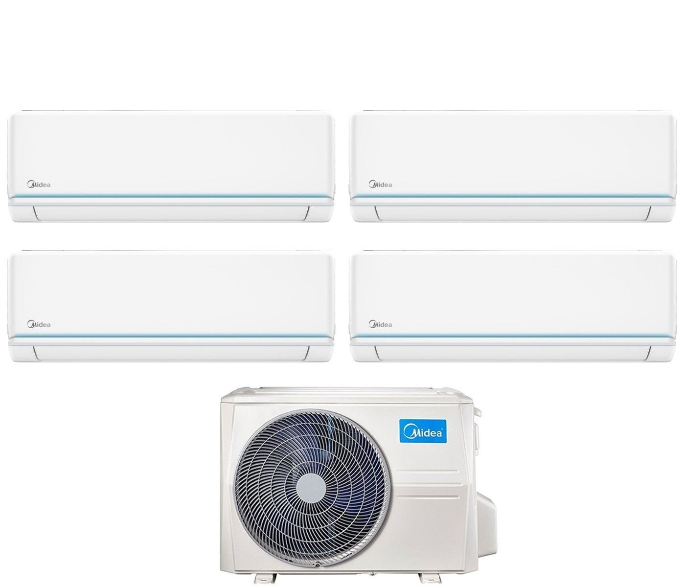 Climatizzatore Condizionatore Midea Quadri Split Inverter serie EVOLUTION 9+12+12+12 con M40B-36HFN8 R-32 Wi-Fi Optional 9000+12000+12000+12000 