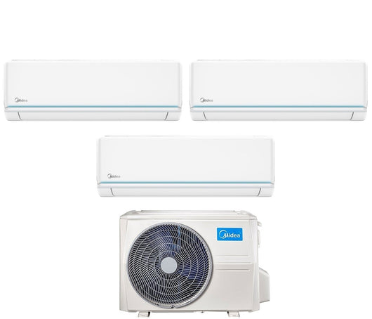 Climatizzatore Condizionatore Midea Trial Split Inverter serie EVOLUTION 9+9+12 con M4OE-28HFN8-Q R-32 Wi-Fi Optional 9000+9000+12000 – Novità