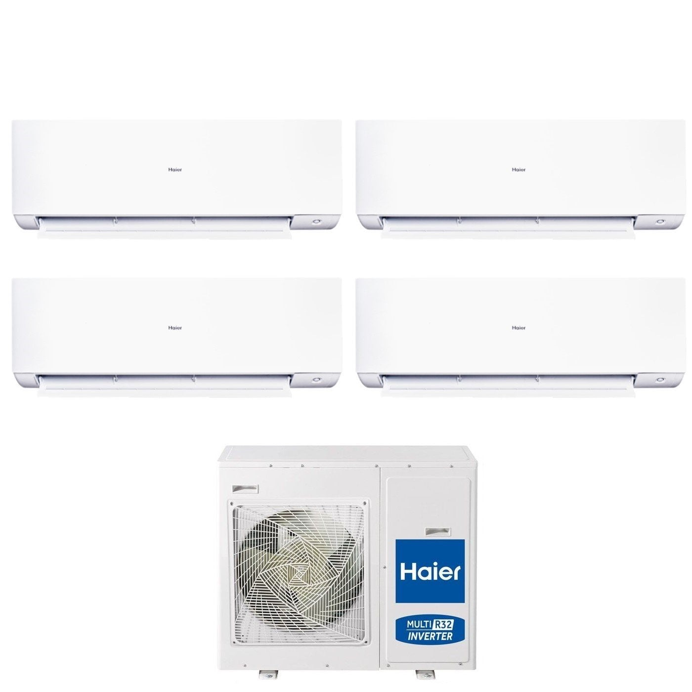 Climatizzatore Condizionatore Haier Quadri Split Inverter serie EXPERT 7+12+12+12 con 4U85S2SR5FA R-32 Wi-Fi Integrato 7000+12000+12000+12000