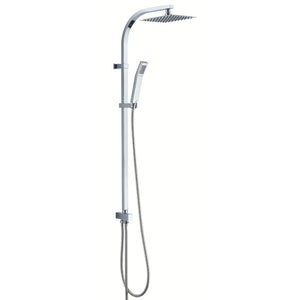 Colonna doccia attrezzata acciaio inox cromato soffione quadro doccetta *** confezione 1