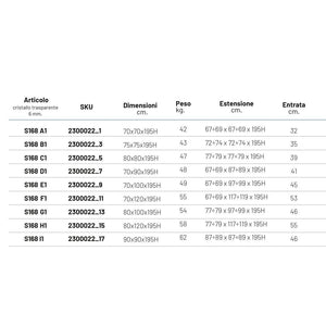 Box doccia angolo apertura ante scorrevoli dafne vetro temperato spessore 6 mm *** misure 67-69x97-99xh195 cm traspar...