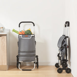 Trolley Portaspesa Neef 41 L 20 kg Saliscale - Grigio Scuro [en.casa]