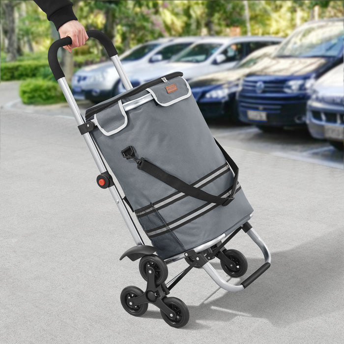 Trolley Portaspesa Neef 41 L 20 kg Saliscale - Grigio Scuro [en.casa]