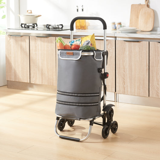 Trolley Portaspesa Neef 41 L 20 kg Saliscale - Grigio Scuro [en.casa]