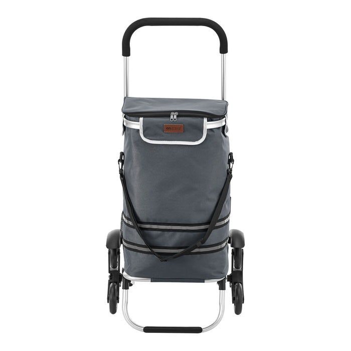 Trolley Portaspesa Neef 41 L 20 kg Saliscale - Grigio Scuro [en.casa]