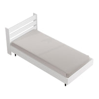 Struttura Letto Singolo Vesanto 100 x 200 cm con Testiera Alta - Bianco [en.casa]