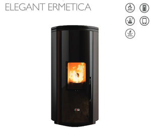 Stufa a Pellet Anselmo Cola Extraflame Modello ELEGANT ERMETICA 8,5 kW Disponibile in Vari Colori