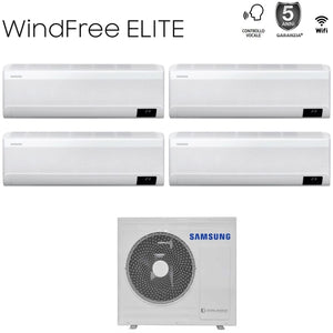 Climatizzatore Condizionatore Samsung Quadri Split Inverter serie WINDFREE ELITE 7+9+9+12 con AJ080TXJ4KG/EU R-32 Wi-Fi Integrato 7000+9000+9000+12000