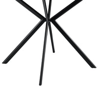 Tavolo da Pranzo con Piano Quadrato 78 x 78 cm Gambe di Design in Metallo - Nero [en.casa]