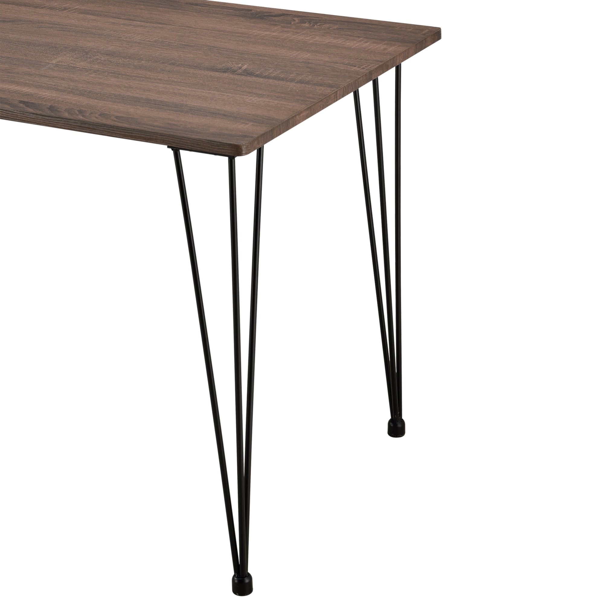 [en.casa] Tavolo per Sala da Pranzo Fino a 4 Posti con Gambe Hairpin 120 x 70 x 75 cm - Color Noce